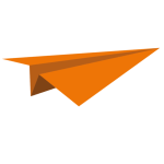 Papieren vliegtuigje Post